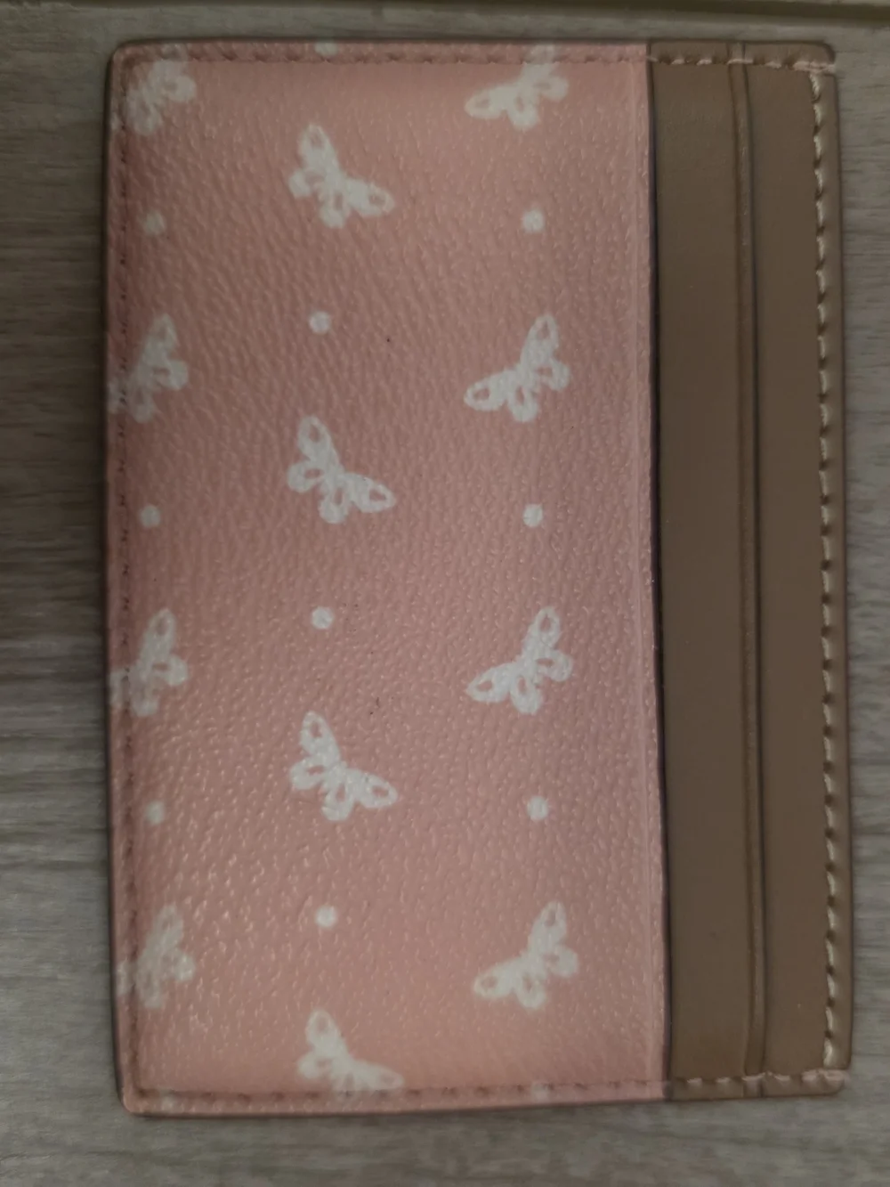 Coach Pink Butterfly Card Case
